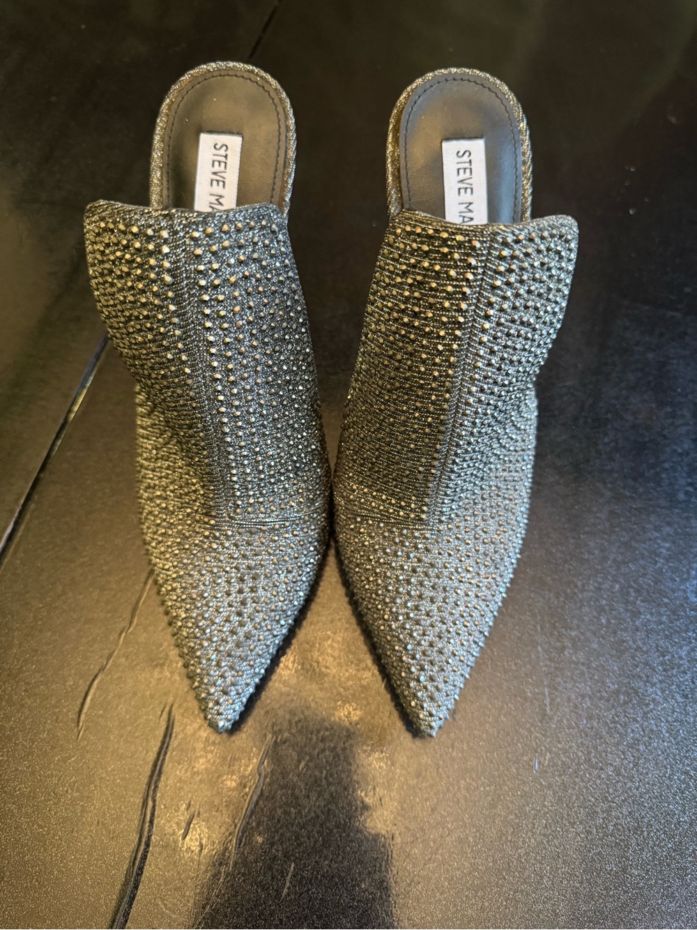 Steve Madden Crystal-Embellished Pointed Mule